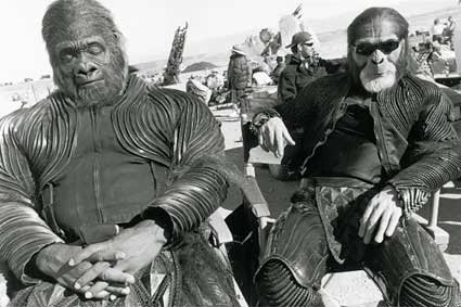 Drehpause von Tim Roth am Set von Planet der Affen, (c) EW